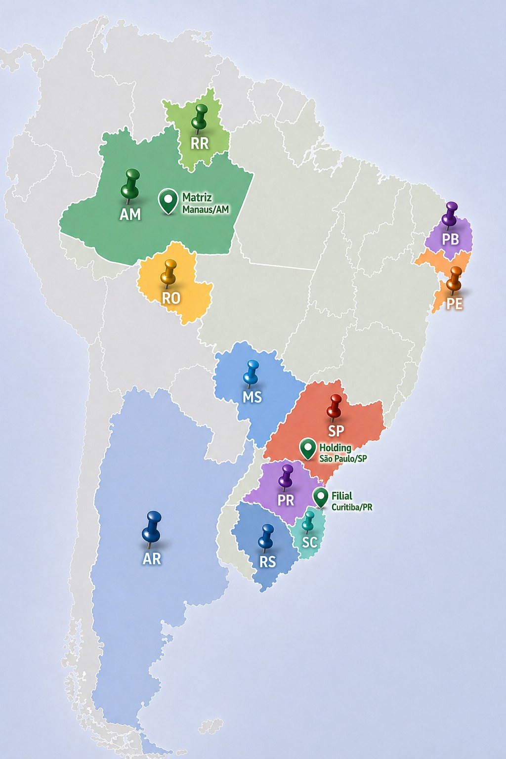 Mapa de atuação e soluções DABion